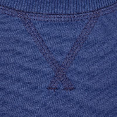 Blue basic plain long sleeve sweatshirt